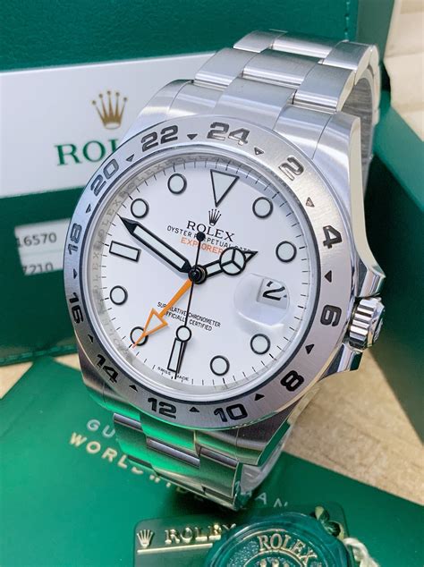 rolex white explorer ii